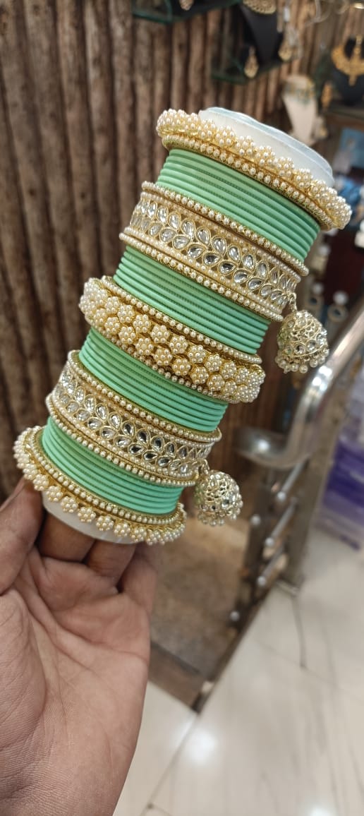 Metal Color Bridal Chuda Bangles 2 Wholesale Price In Surat
